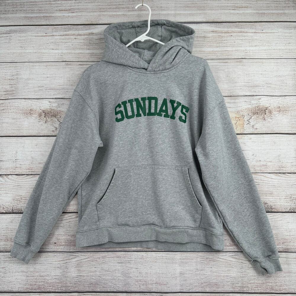 We Are Sundays Heavyweight‎ Hoodie Sweatshirt Womens Small Gray Green